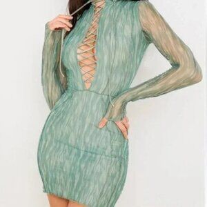 House of CB, Lace Up Mini Dress, size XS